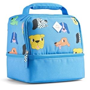 Fit & Fresh x Eda French Insulated Dual Compartment Lunch Bag Blue Dogs
